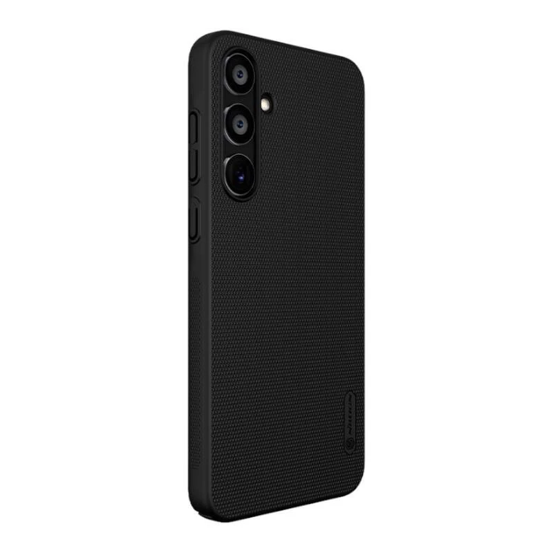 Apsauginis dėklas telefonui Nillkin Super Frosted Shield Pro, Samsung Galaxy A35, juodas, plonas, galinė ir šoninė apsauga, tikslūs išpjovimai
