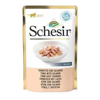 SCHESIR in jelly Tuna with salmon - šlapias kačių ėdalas - 50 g