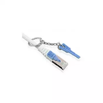 Pataisos laidas RJ45 CAT6A 500MHz 1,0m pilkas S-STP(S/FTP) su užraktu AWG26 Synergy 21