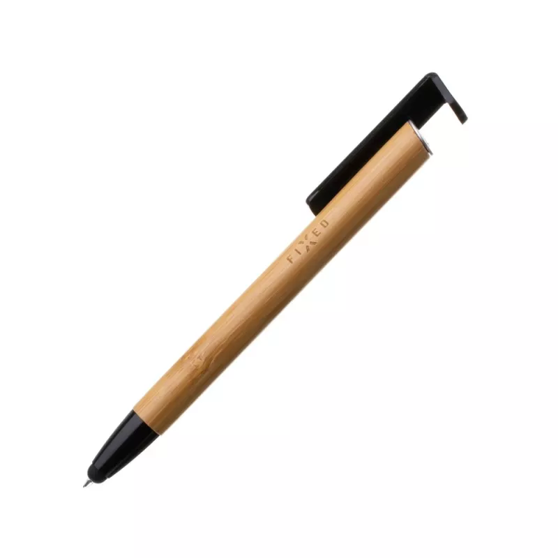 Rašiklis su stiletus ir stovu FIXED FIXPEN-BA Bamboo — 3 viename: rašiklis, jutiklinio ekrano stiletus ir integruotas stovas