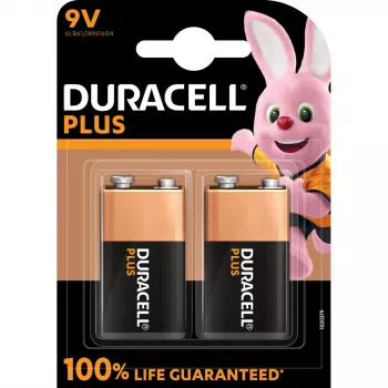 Baterija Duracell Plus 9V (MN1604) — 2 vnt. pakuotė