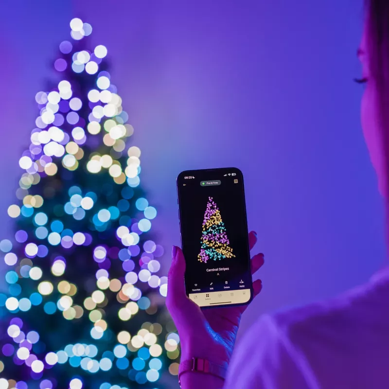 Twinkly Candies LED Kalėdinės eglutės lemputės TWKP100RGB-T 6 m 100 karoliukų formos švieselių