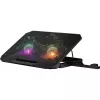 Nešiojamojo kompiuterio aušinimo padėklas DEFENDER NS-510 su 2 ventiliatoriais, 2×USB prievadais ir RGB apšvietimu