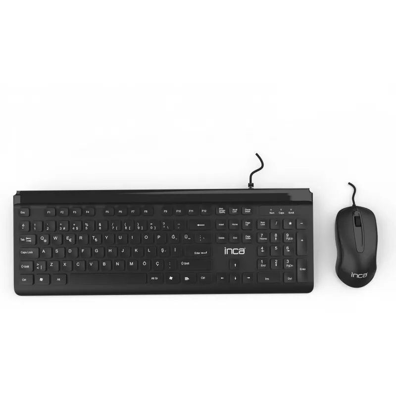 Inca IMK-377 klaviatūra ir pelė Office USB turkiška juoda