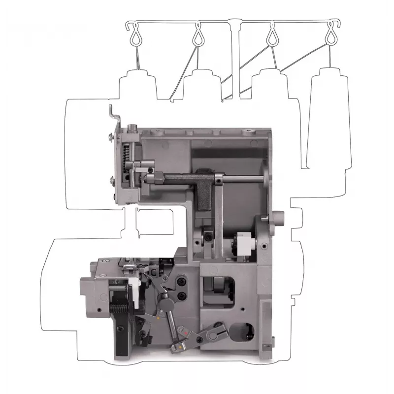 Overlock siuvimo mašina SINGER 14HD854 Heavy Duty 120W pilka