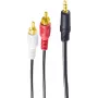 shiverpeaks BS30832-G Garso laidas 1,5 m 3,5 mm 2 x RCA juodas