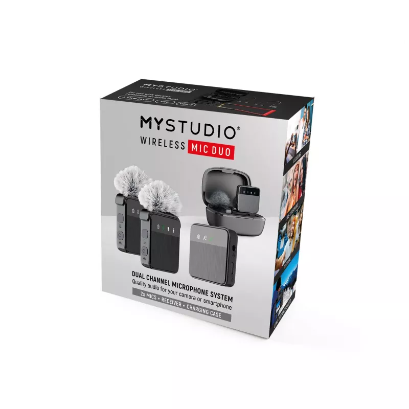 Easypix MyStudio Wireless Mic Duo 62022 – belaidė dviejų kanalų mikrofono sistema