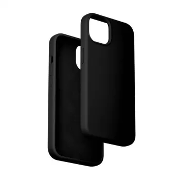 Silicone dėklas Vention KUFB0-20, skirtas iPhone 15 Plus — juodas, plonas apsauginis dėklas
