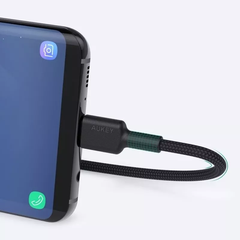 Aukey CB-CD45 USB-C į USB-C kabelis, Quick Charge, 0,9 m, juodas