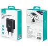 USB-C ir USB-A sieninis įkroviklis USAMS USA001629 25W greitasis įkrovimas