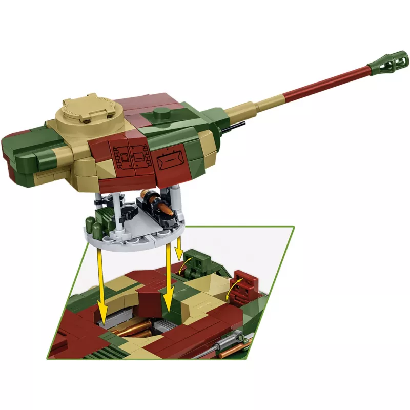 Konstruktorius Blocks WWII PZKPFW IV AUSF.G 1107 detalių