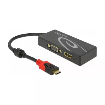 USB grafikos adapteris DeLOCK 87730, 3840 x 2160 pikselių, juodas