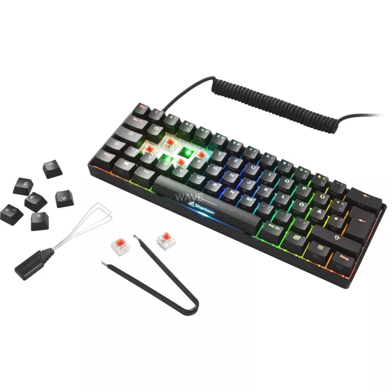SKILLER SGK50 S4, Gaming klaviatūra juoda, PT išdėstymas, Kailh Red
