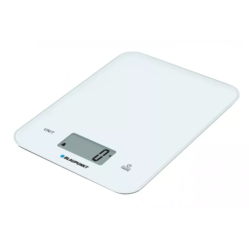 Virtuvinės svarstyklės BLAUPUNKT FKS401 balta, 10 kg, 1 g tikslumas, jutiklinis valdymas
