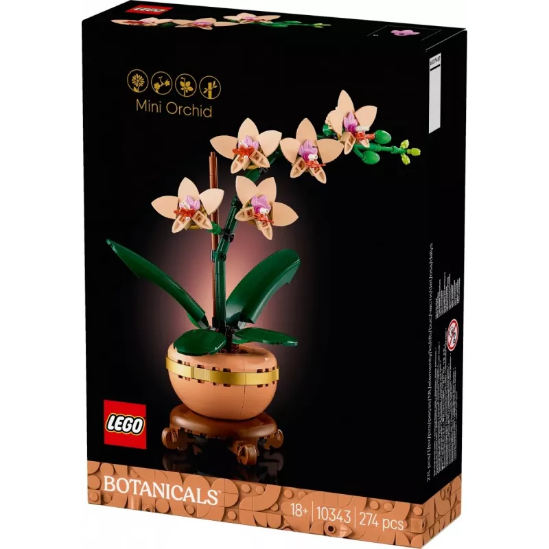 LEGO ICONS 10343 Botaninė kolekcija – Mini orchidėja