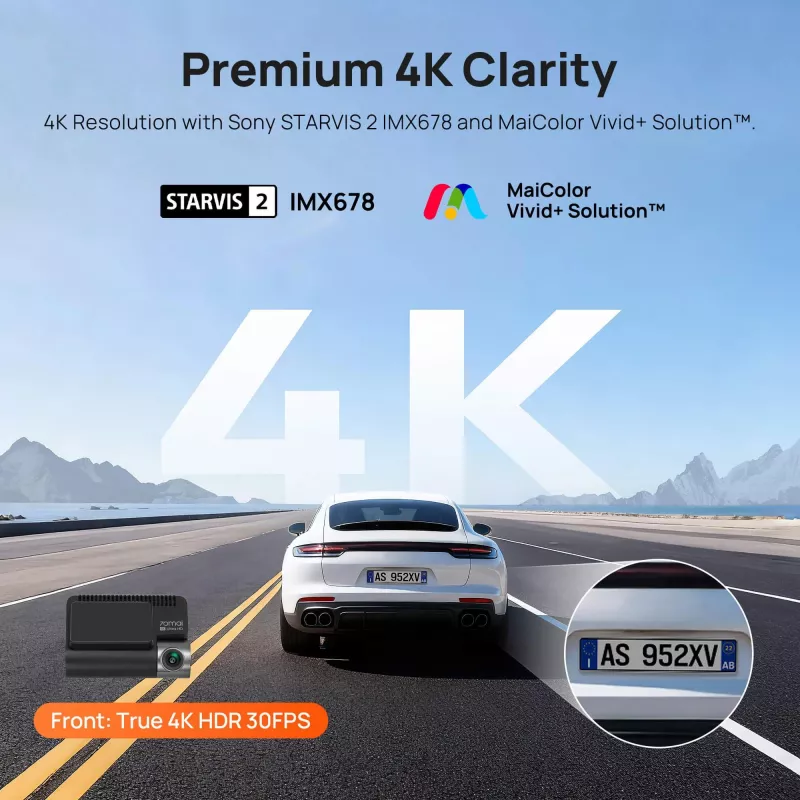 Vaizdo registratorius 70mai A810S 4K su RC24 GPS moduliu — rinkinys