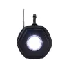 Tracer Explorer TRAGLO47616 nešiojamoji Bluetooth kolonėlė, TWS, Bluetooth 5.3, 15 W RMS, FM radijas, žibintas, saulės elementas, 1800 mAh maitinimo bankas, microSD, juoda