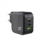 Green Cell CHARGC08 65 W USB-C PD ir USB-A UltraCharge sieninis įkroviklis (GaN, juodas)