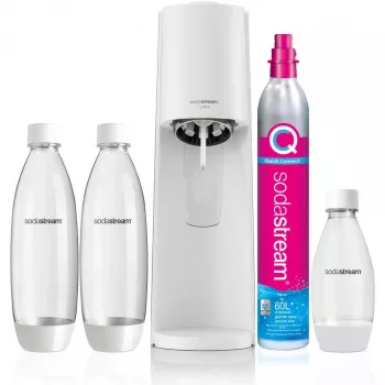 SodaStream gazuoto vandens aparatas Terra Megapack QC baltas su 3 buteliais (2270213)