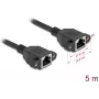 DeLOCK 90787 tinklo kabelis 5 m Cat6a S/FTP juodas