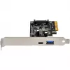 SilverStone ECU03 USB adapter PCIe 2.0 x2 Low Profile USB-C 3.1 x1 + USB-C x1 (SST-ECU03)