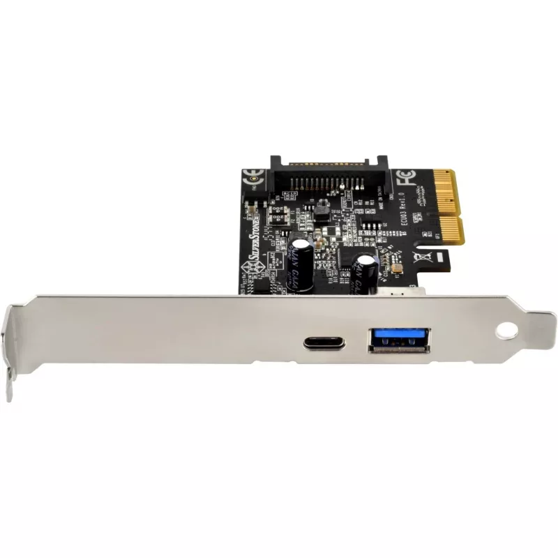 SilverStone ECU03 USB adapter PCIe 2.0 x2 Low Profile USB-C 3.1 x1 + USB-C x1 (SST-ECU03)