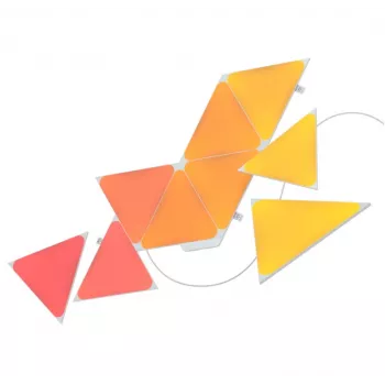 Nanoleaf NL47-0002TW-9PK trikampiai LED skydeliai – 9 vnt., RGB, montuojami ant sienos, AC maitinimas, balti
