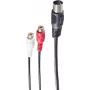 Garso kabelis ShiverPeaks BS10201 0,2 m DIN (5 kontaktų) – 2 x RCA juodas