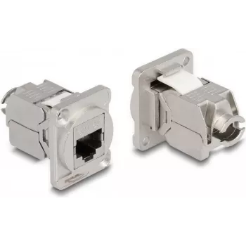 DeLOCK D-Type modulis RJ45 Cat.6A moteriška į LSA moterišką nerūdijantis plienas