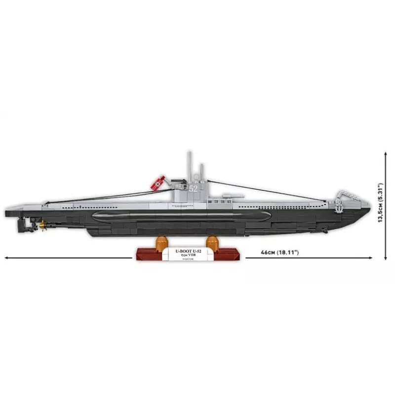 Konstrukcinis rinkinys Cobi U-Boot U-52 — 474 detalių modelis