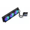 Vandens aušintuvas ENDORFY Navis F360 ARGB Black — 360 mm radiatorius, 3x 120×25 mm ventiliatoriai, 250–1800 RPM, siurblys 1600–2600 RPM, LGA 1700/AM5/AM4