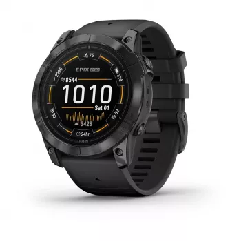 Išmanusis laikrodis GARMIN epix Pro (Gen 2) – 1,4 colio AMOLED 454×454, 32 GB, GPS, Wi‑Fi, Bluetooth, 51 mm korpusas, 98 g, juodas silikonas