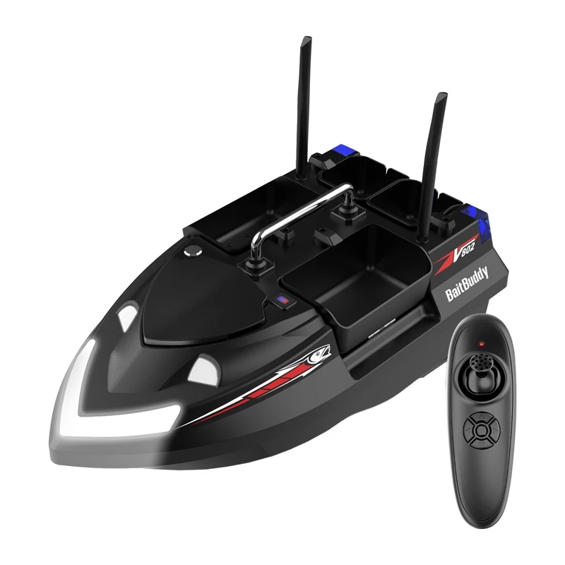 Valdomas jaukų laivas Flytec V802 su 12000mAh baterija, juodas