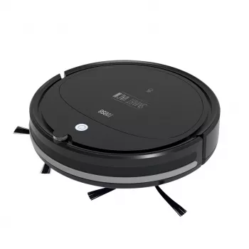 Robotas dulkių siurblys TEESA Smart VAC 2 – apvalus, juodas, 1000 Pa, 9,6 V/2000 mAh Li, 0,2 l, Wi-Fi, automatinis grįžimas