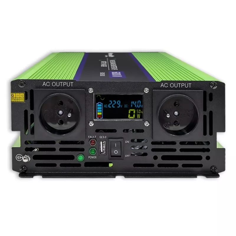 Automobilinis keitiklis Qoltec Monolith 6000 W Green 12 V