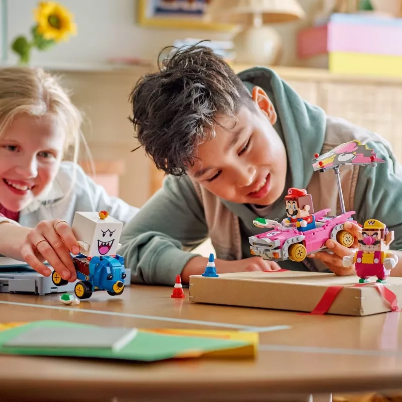 LEGO 72038 Super Mario Mario Kart Wario King Buu Huu – konstrukcinis žaidimų rinkinys su veikėjų figūrėlėmis ir trasos elementais