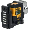 Belaidis kelių linijų lazeris DeWalt DCLE14301GB 3×180° kryžminės linijos, 18V, žalios linijos, integruota Powerstack Li‑Ion baterija