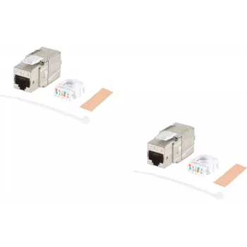 ShiverPeaks Keystone Jack Cat 8.1 Metal BS08-45003-2, ekranuotas RJ45 lizdas greitajam Ethernet