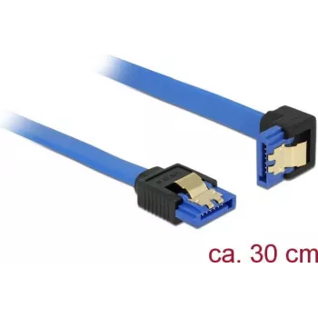 SATA kabelis DeLOCK 85090 juodas mėlynas