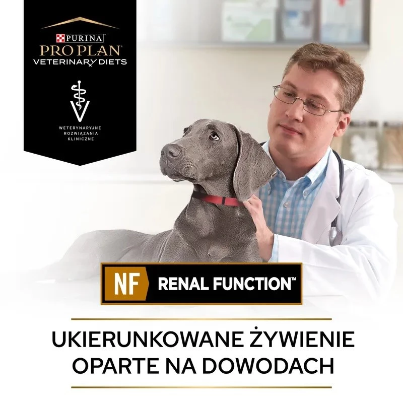 Šlapias šunų ėdalas PURINA Pro Plan Veterinary Diets NF Renal Function terapinis, kiauliena, 400 g skardinė