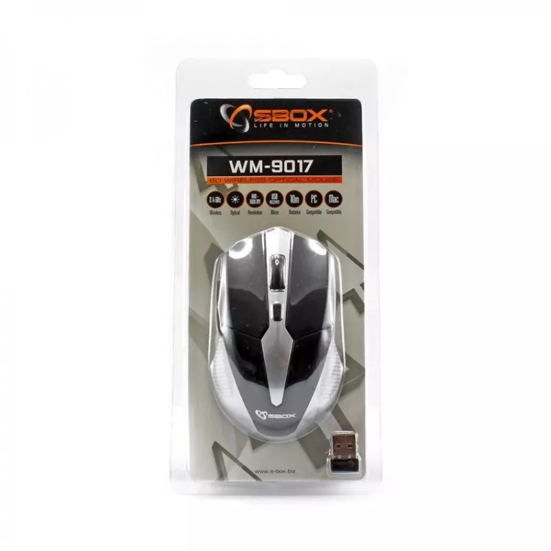 Pelė SBOX WM-9017BS juoda/sidabrinė USB