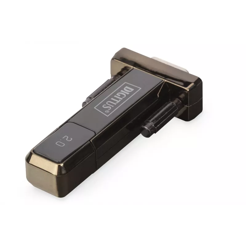 DIGITUS USB 2.0 į RS232 konverteris su DB9 kištuku ir 80 cm USB kabeliu, FTDI FT232RL mikroschema