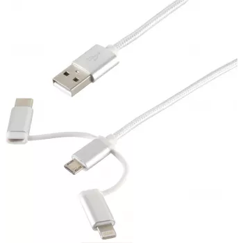 USB laidas ShiverPeaks BS14-50067 1m USB A Micro-USB B Baltas