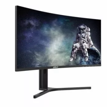 Monitorius DAHUA LM34-E330CA 34 colių (86,4 cm) itin platus Quad HD 3440×1440 VA LCD 21:9 lenktas, 1 ms, VESA, aukščio reguliavimas, juodas