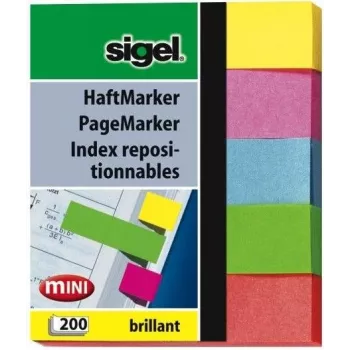 Lipnios etiketės Sigel HN625 mėlyna, žalia, rožinė, raudona, geltona