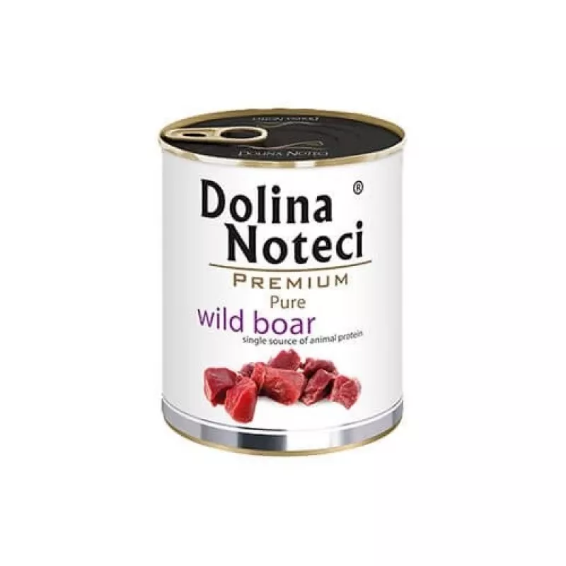 Šlapias šunų ėdalas Dolina Noteci Boar Adult 800 g – Monoproteininis elniena, 10% baltymų, 7% riebalų