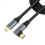 Akasa Right Angle USB Type-C 100W PD įkrovimo laidas – skaitmeninių duomenų kabelis