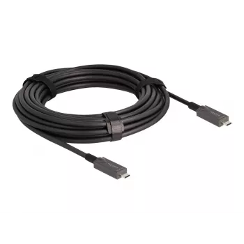 DeLOCK Active Optical USB-C vaizdo, duomenų ir maitinimo kabelis 10 m, juodas