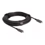 DeLOCK Active Optical USB-C vaizdo, duomenų ir maitinimo kabelis 10 m, juodas