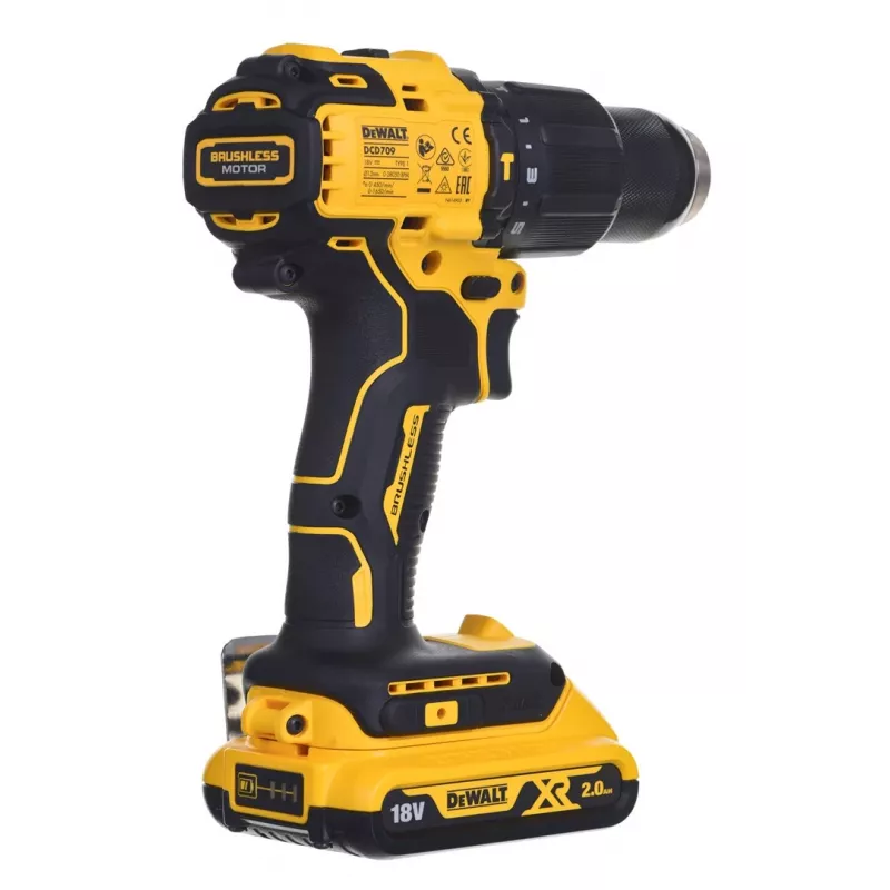 Dewalt DCD709D2T akumuliatorinis smūginis veržliasukis su baterija ir įkrovikliu